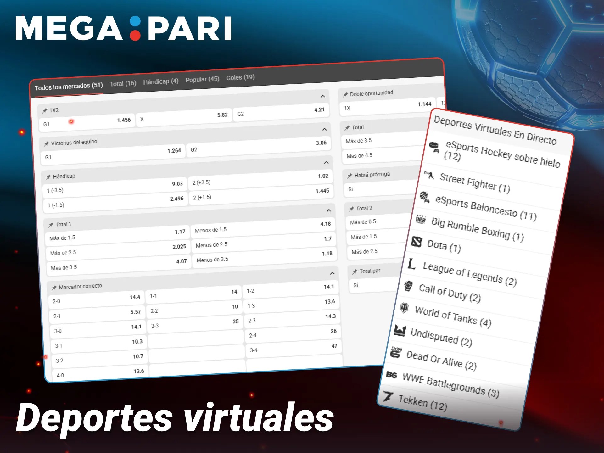 Apuesta en torneos de deportes virtuales con resultados rápidos en Megapari.