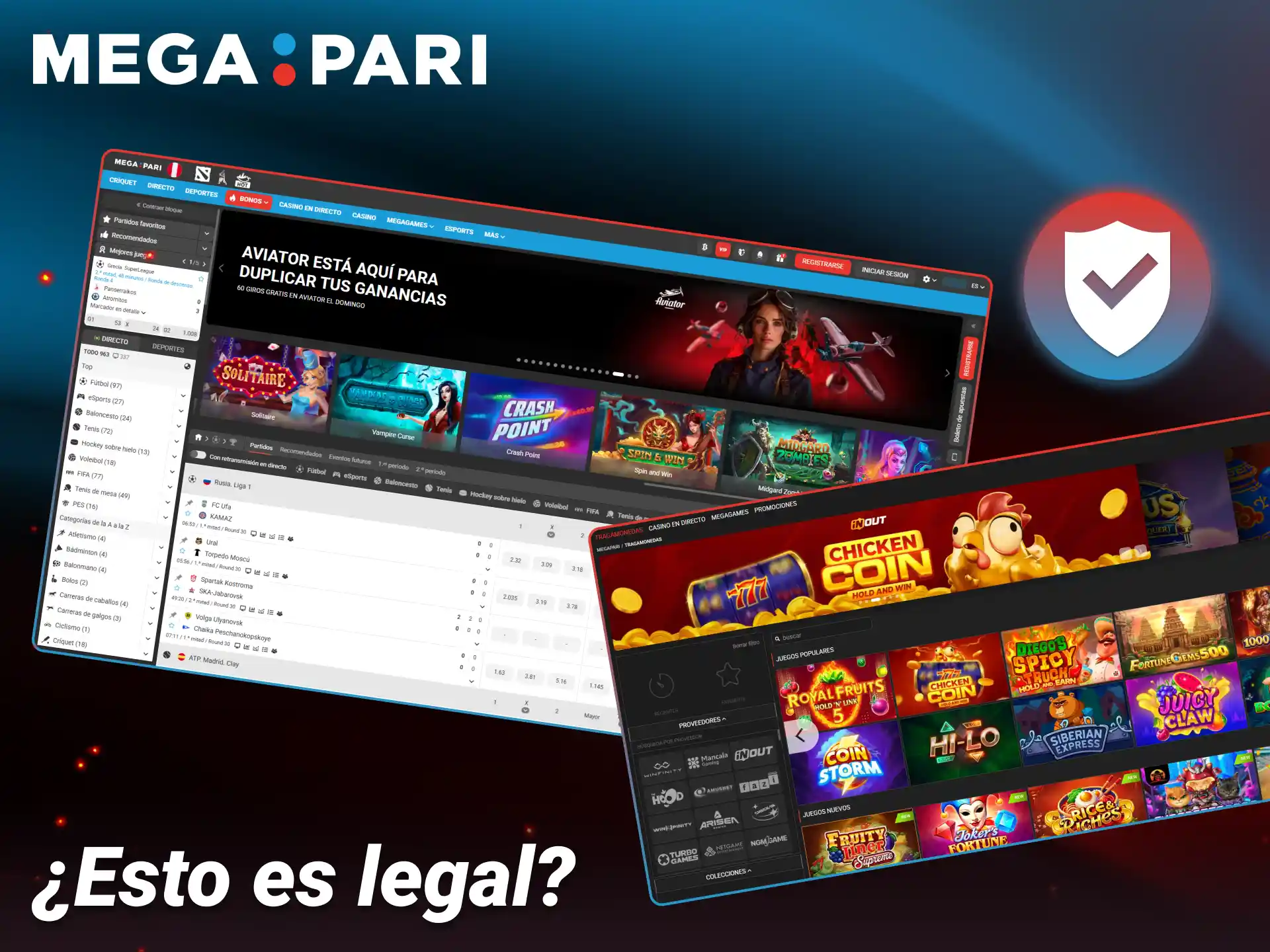 Consulta la información sobre la seguridad y legalidad de Megapari.